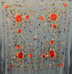 Handmade Manila Embroidered Shawl. Natural Silk. Ref. 1010615AZDCCO 314.050€ #500351010615AZDCCO